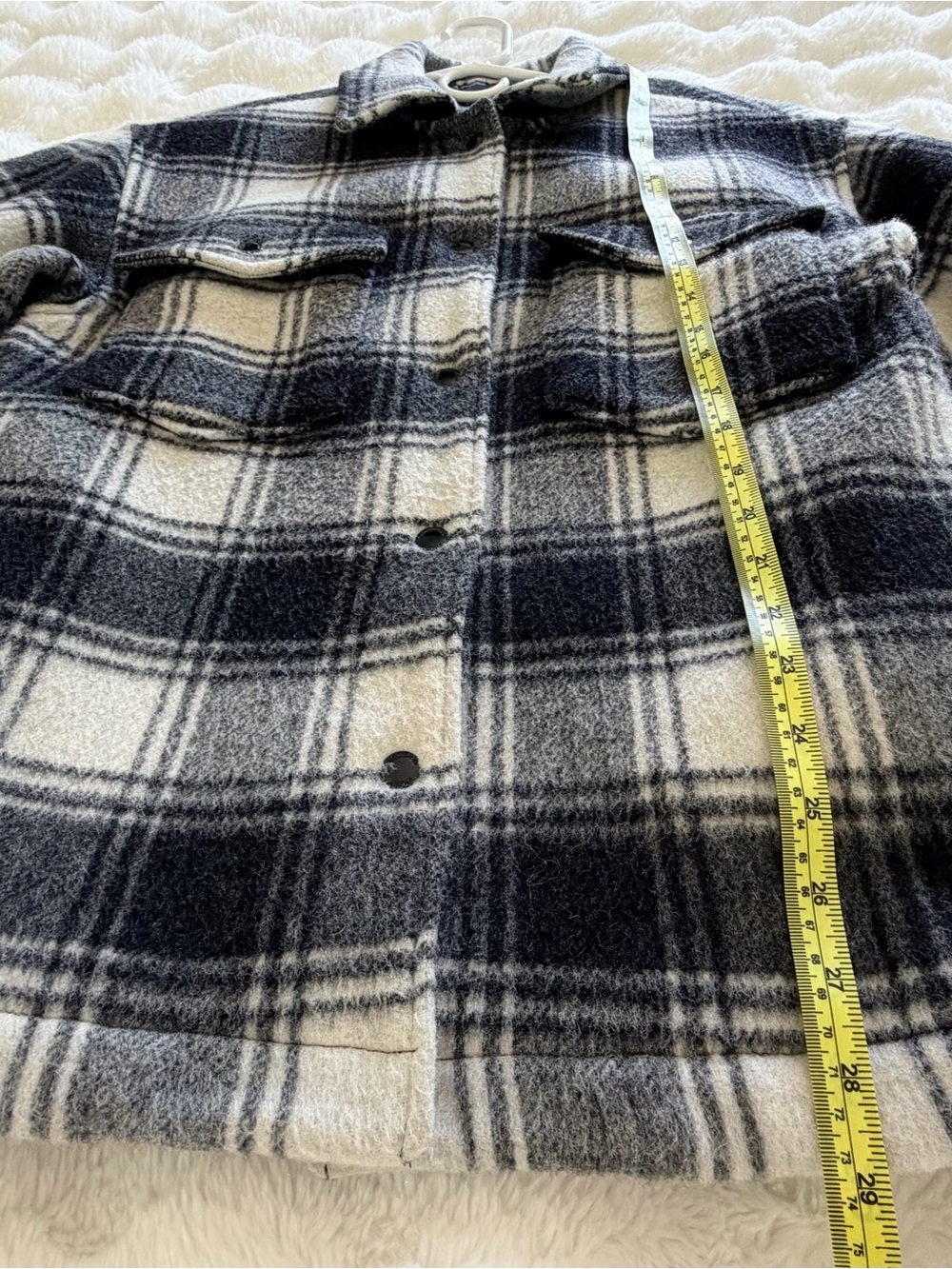 The Kooples Black and White Plaid Shirt Jacket - Picture 7 of 10